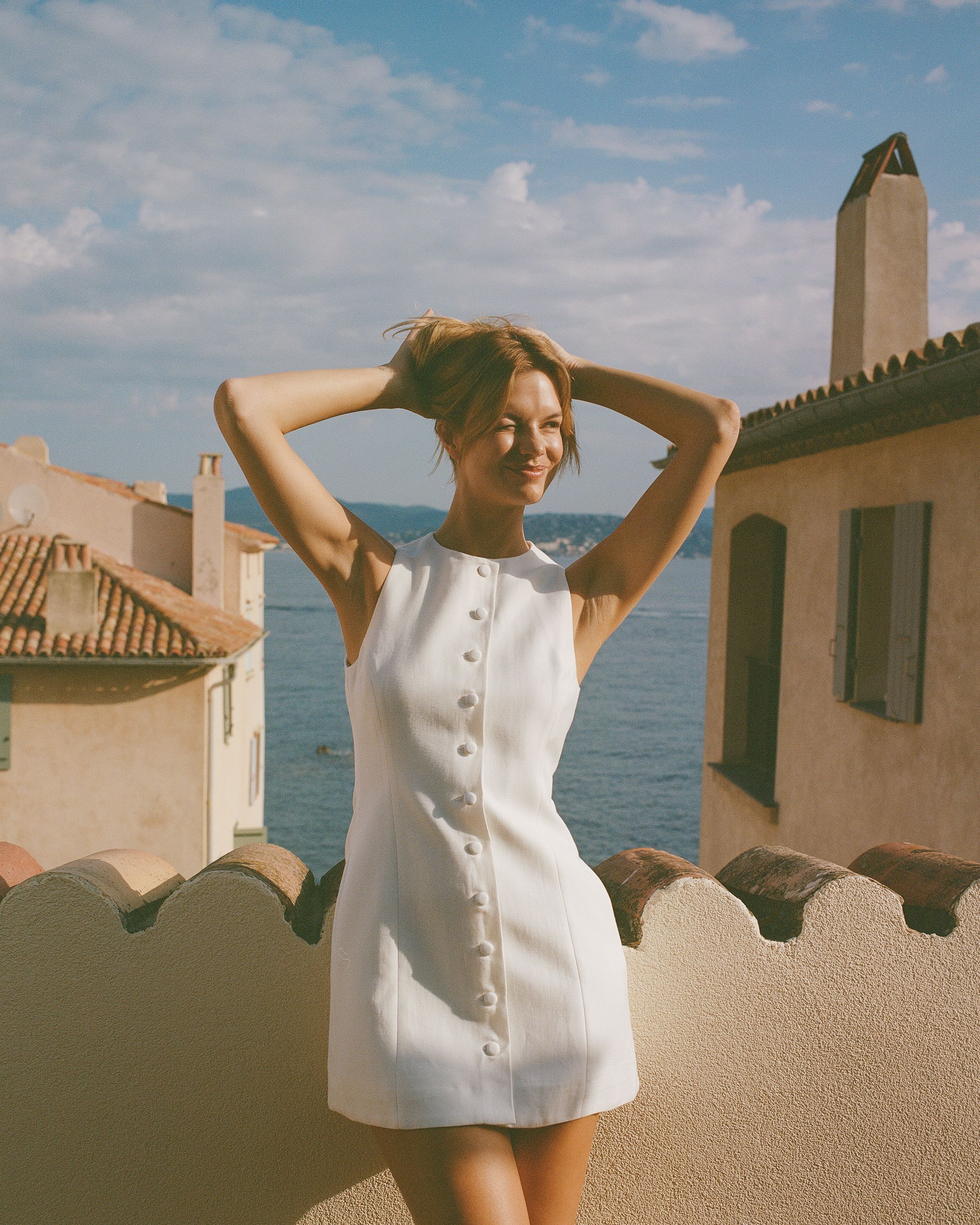 White dress for women in summer A126 main image 1